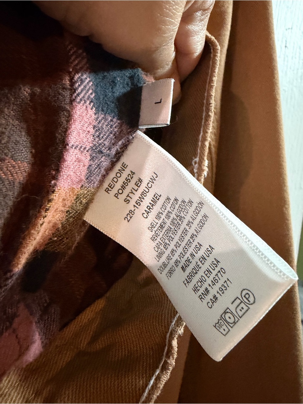 Re/done 80s Upcycled Crop
Workwear Jacket - Picture 4 of 4